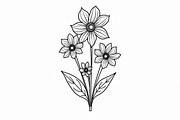 Floral Coloring Book for Adults Set, an Illustration by Creativeshirt (Thumbnail 5 of 9)