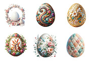 Easter eggs clipart bundle, an Illustration by SinaCreation (Thumbnail 3 of 11)