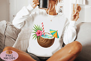 Fresh Coconut Drink, Summer Tropical, an Illustration by Daily.Designs (Thumbnail 3 of 5)