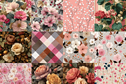 Cafe Rose Wild Florals Digital Paper, a Pattern Graphic by LA Design (Thumbnail 2 of 10)