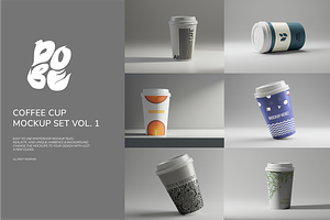 Coffee Cup Mockup Set - Vol 1, a Mockup by DOBE Studio