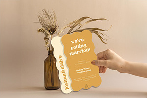 Wavy Wedding Invite Template