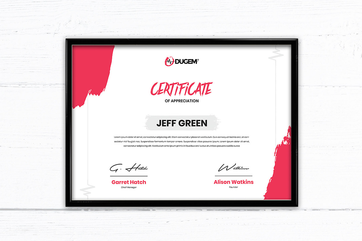 Certificate - Dugem 3, a Templates & Theme by Themes Awesome (Photo 2 of 3)