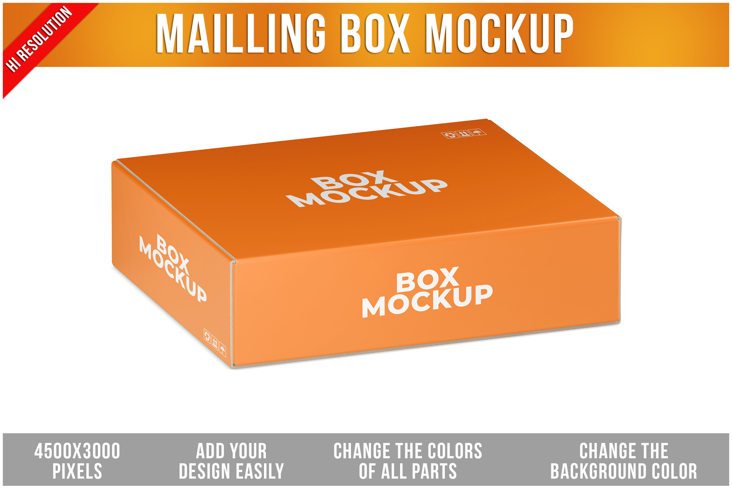 Mailling Box Mockup, a Packaging Mockup by Bruno's Shop