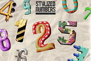 100 Stylized Numbers for Collage Art, an Object Graphic by Megan Aili Designs (Thumbnail 1 of 12)