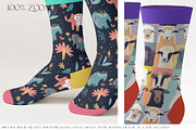 Mid Calf Unisex Socks Mockups, a Household Mockup by mock-ups (Thumbnail 5 of 13)