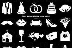 Wedding Icons Clipart And Vectors