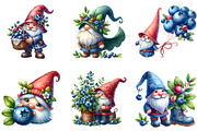 Gnome Clipart, Blueberries Gnome, an Illustration by DreamArtGraphic (Thumbnail 5 of 6)