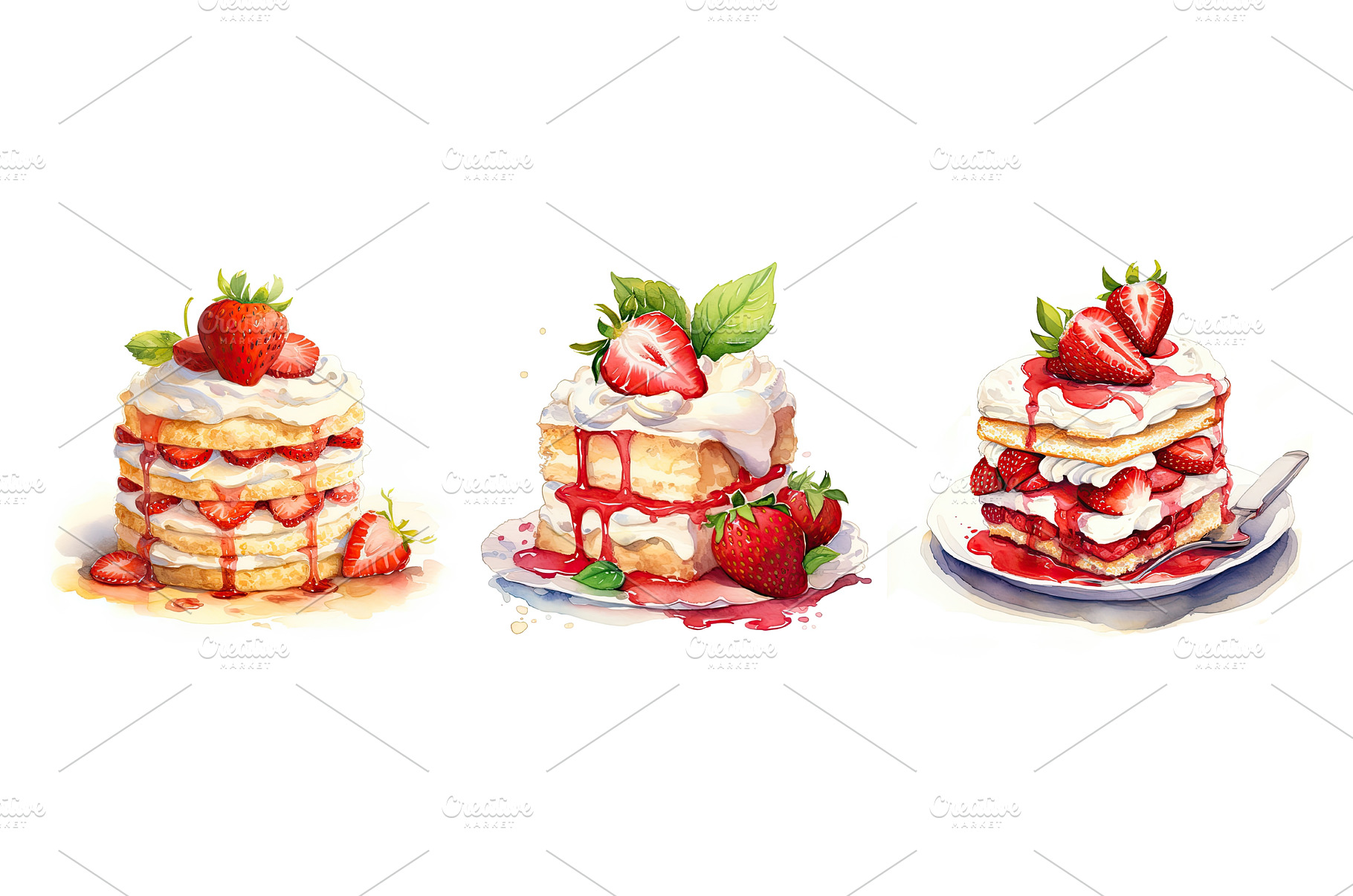 dessert strawberry shortcake ai, an Animal Photo by pikepicture