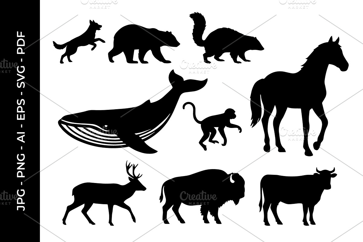 Animal Silhouette Collection Set, an Object Graphic by nandinigraphics (Photo 3 of 7)