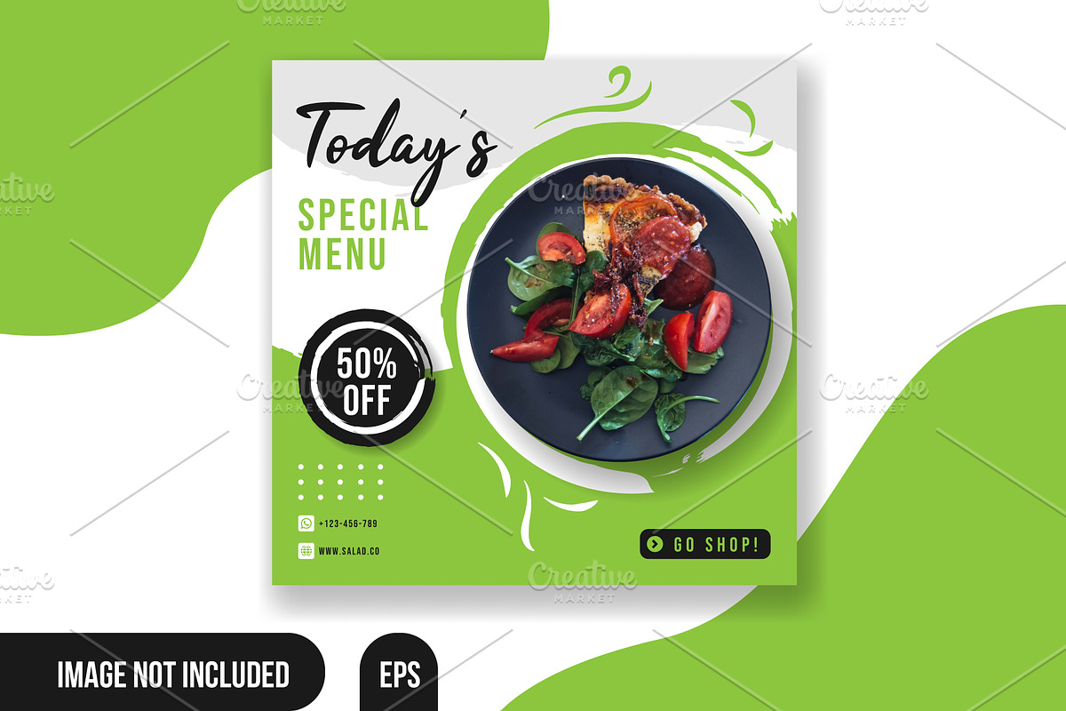 Social Media Design Food, a Social Media Template by Izalsye (Photo 1 of 3)