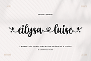 Eilysa Luise, a Script Font by Essentials Studio (Thumbnail 1 of 11)