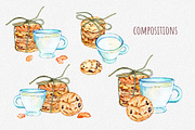 Oatmeal cookies, a Food Illustration by OlyaSenko (Thumbnail 5 of 7)