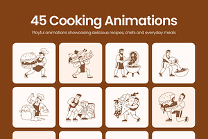 45 Animated Cooking Illustrations, a Food Illustration by Vectors Market