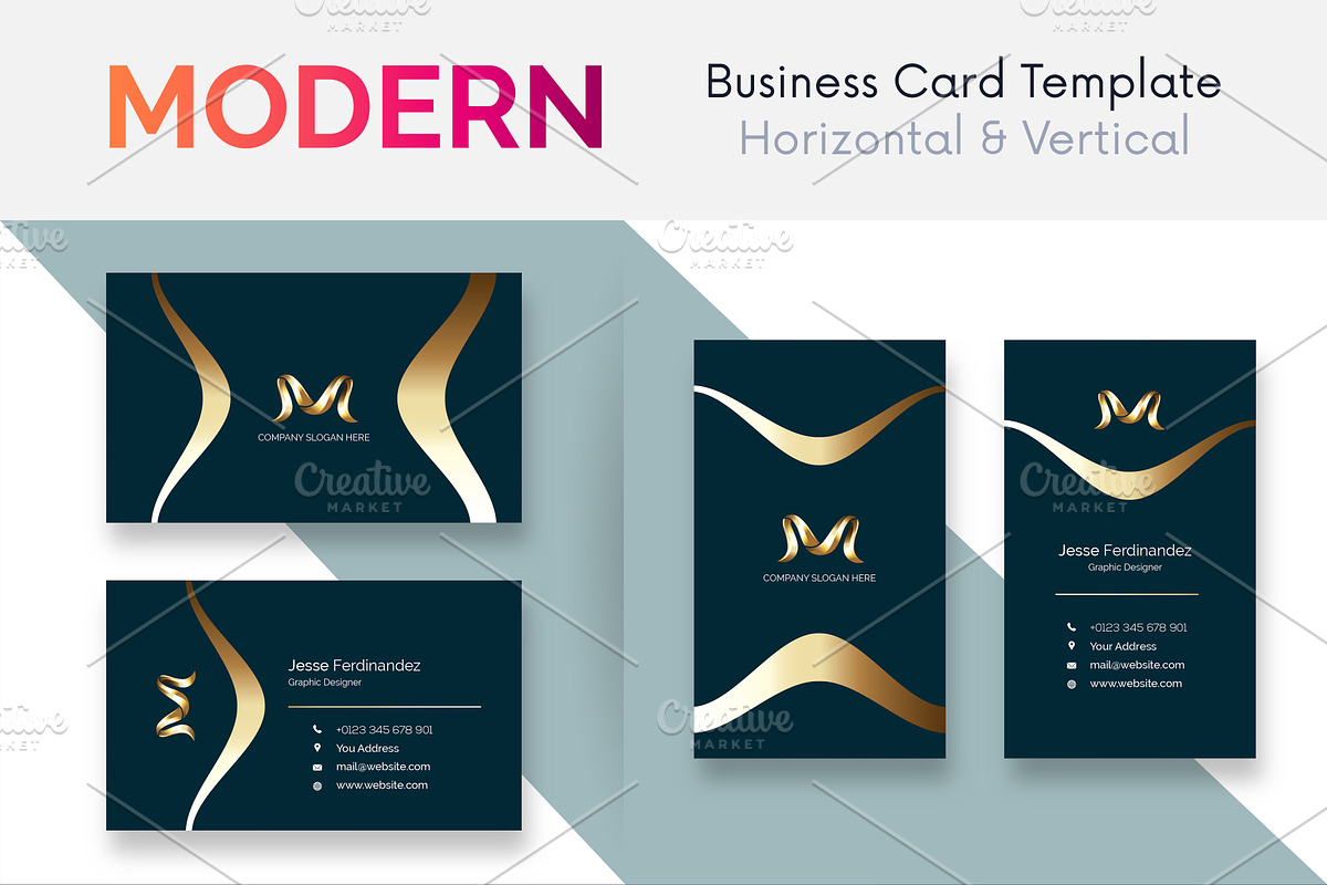 Modern Business Card Template V:146, a Business Card Template by M6 Gallery