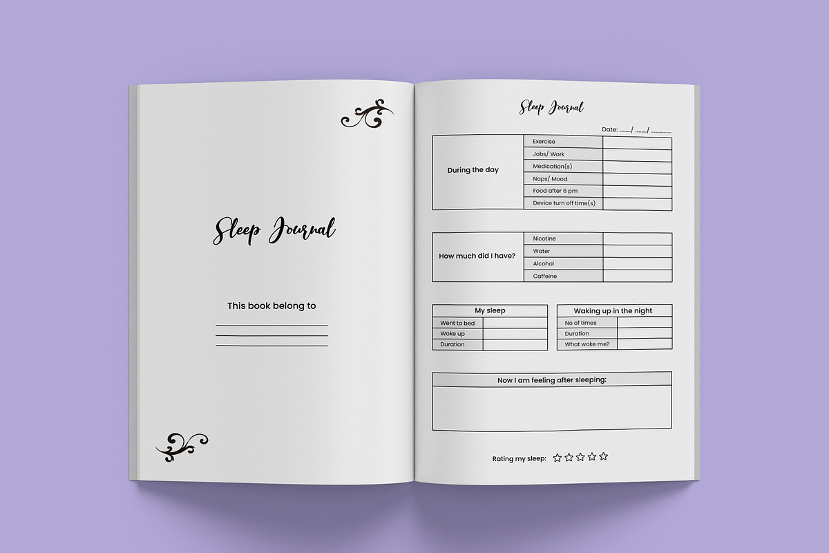 Sleep Journal KDP Interior Paperback, a Graphic by Hitubrand (Photo 3 of 4)