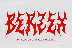 Berzex Metal Font, a Blackletter Font by Fonday Studio
