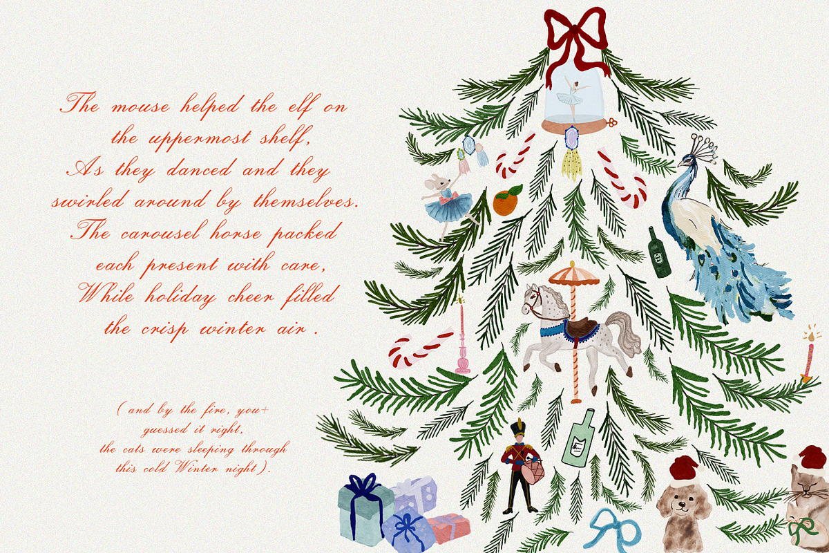 Hand Drawn Christmas Watercolor Art, an Object Graphic by Laras Wonderland (Photo 5 of 11)