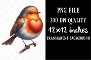 Autumn Robin Bird Clipart, an Illustration by Designking (Thumbnail 4 of 4)