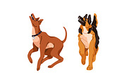 Happy dogs of different breeds set, an Animal Illustration by PaperTrident (Thumbnail 5 of 11)