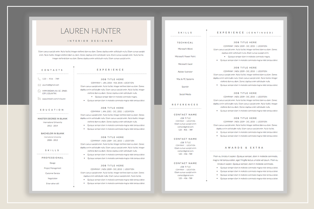 Resume Template & Cover Letter, a Resume Template by ResumeStudio (Photo 4 of 4)