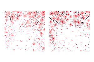 Falling sakura petals cartoon vector, an Object Illustration by Stock-Smart-Start