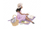 Picnic clipart, spring illustration, a Food Illustration by Collart Studio (Thumbnail 7 of 8)