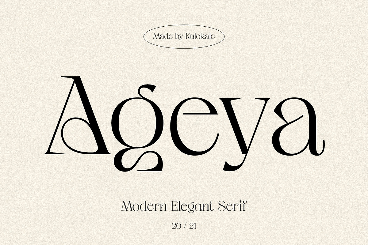 Ageya - Modern Elegant Serif Font, a Serif Font by Kulokale (Photo 1 of 12)
