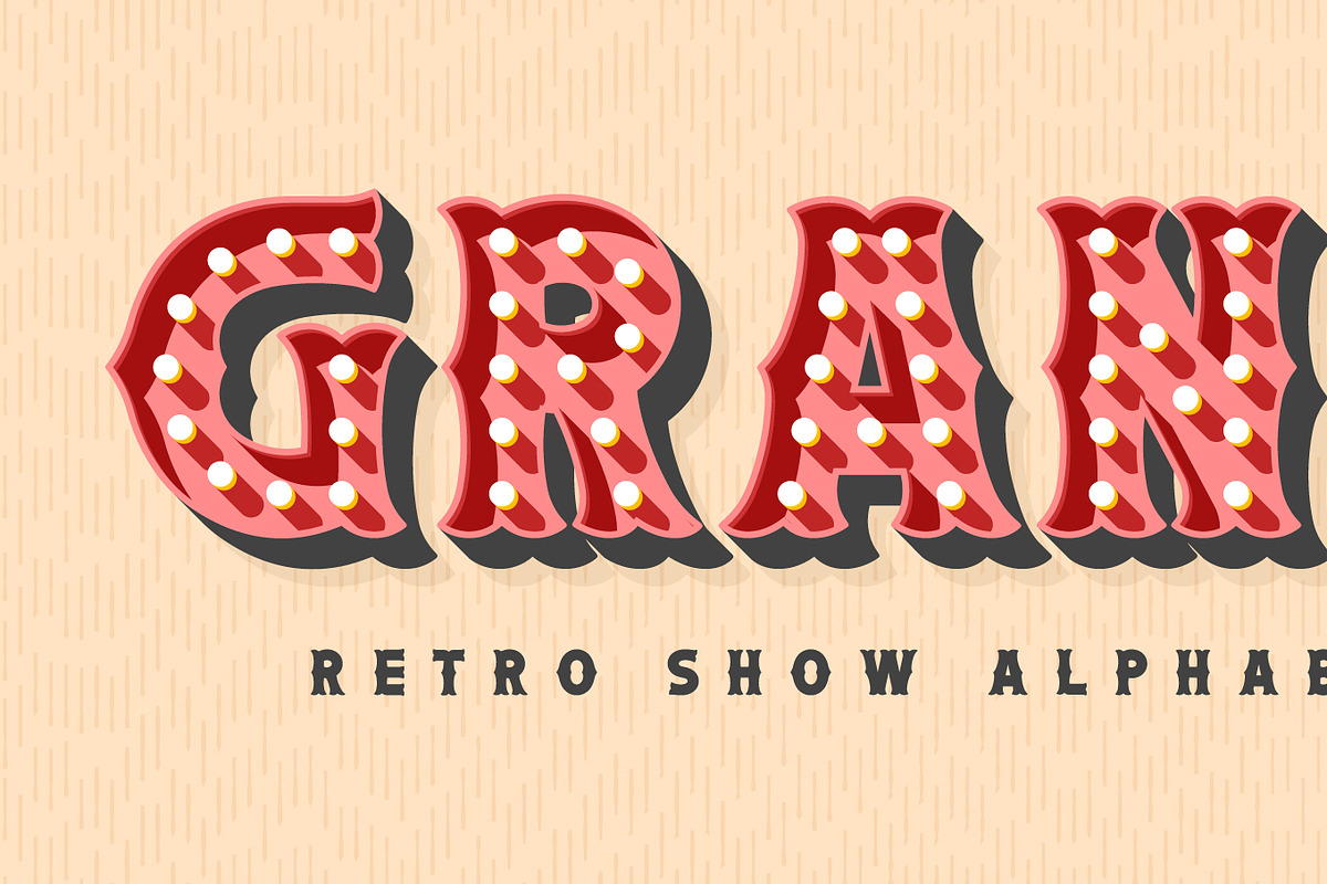 Retro marquee show alphabet design, an Object Graphic by RevelStockart (Photo 1 of 4)