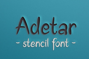 Adetar Stencil, a Script Font by Digital Typeface Studio