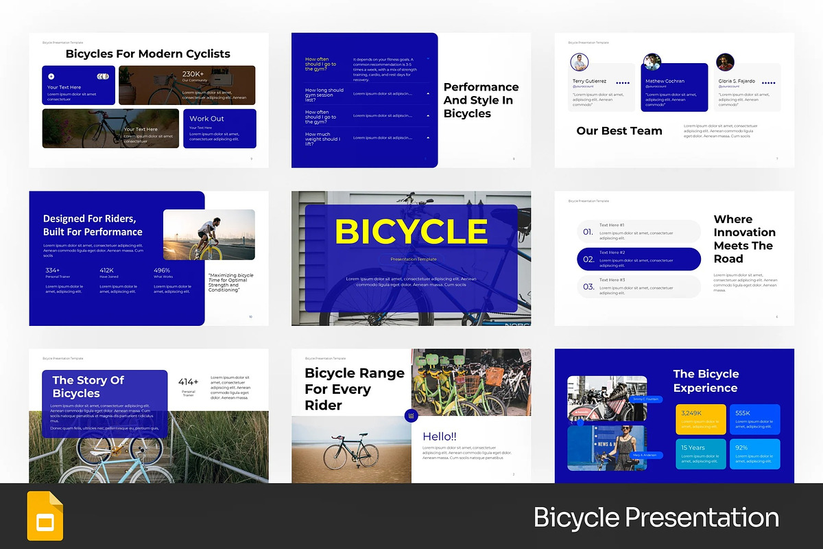 Bicycle Industry GSlides,+ PPoint, a Presentation Template by Fit-tee (Photo 1 of 4)