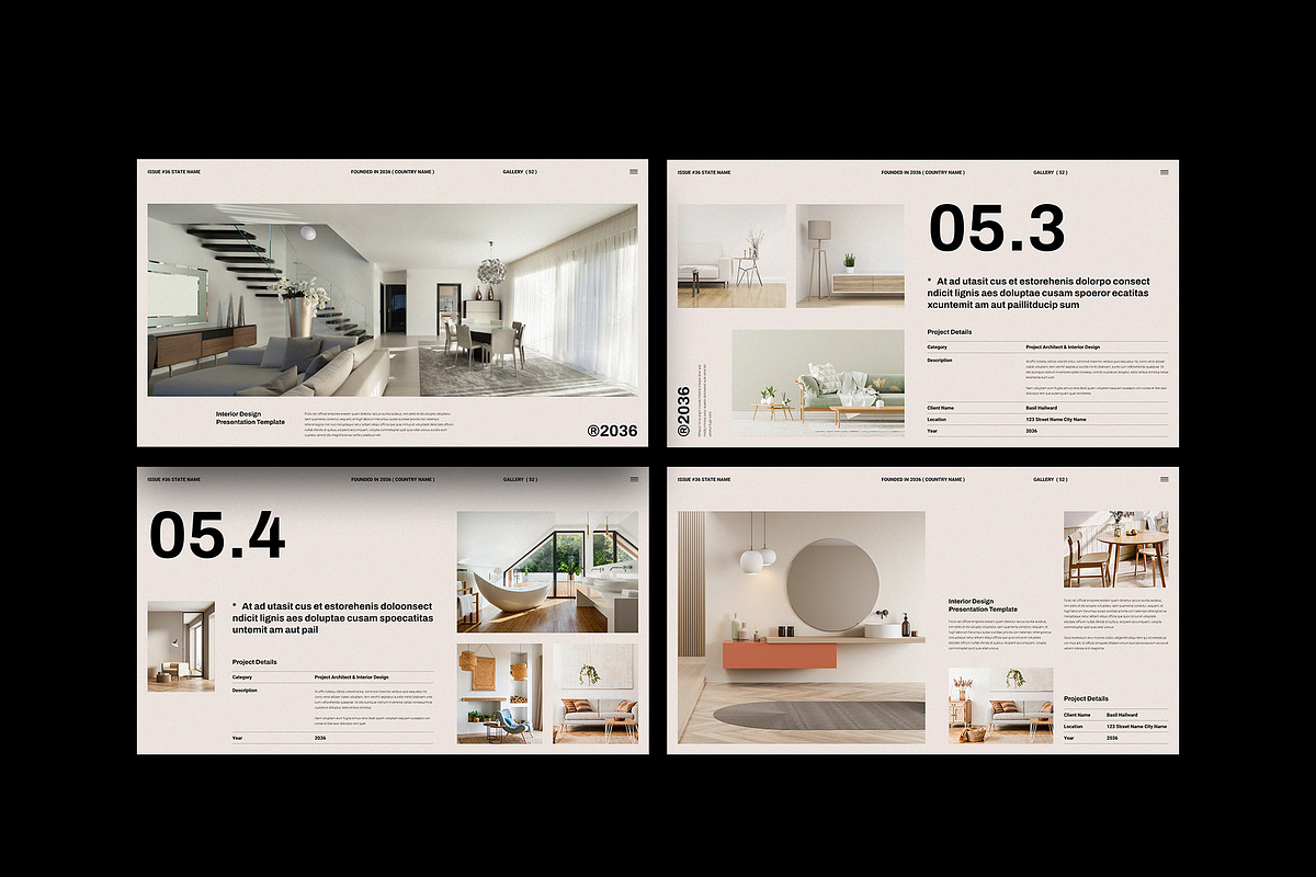 Interior Design Template | CANVA, a Presentation Template by TemplateFolio-Shop (Photo 9 of 17)