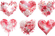 Valentine's Day Heart Clipart, an Illustration by CraftArtStudio (Thumbnail 2 of 6)