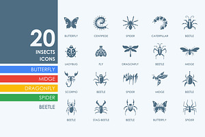 20 Insects Icons