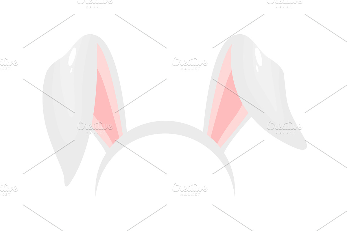 Rabbit ears realistic vector, an Object Illustration by the8monkey