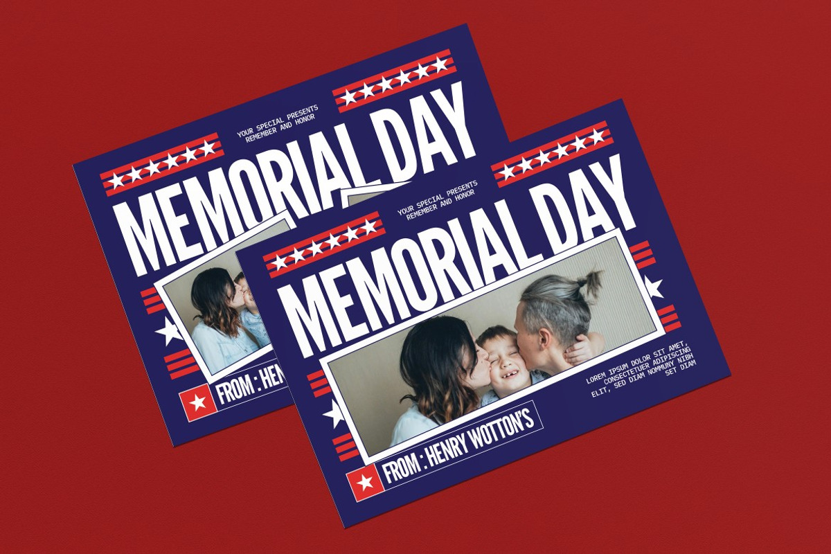 Memorial Day Photobooth, a Card Template by graphicook (Photo 2 of 4)
