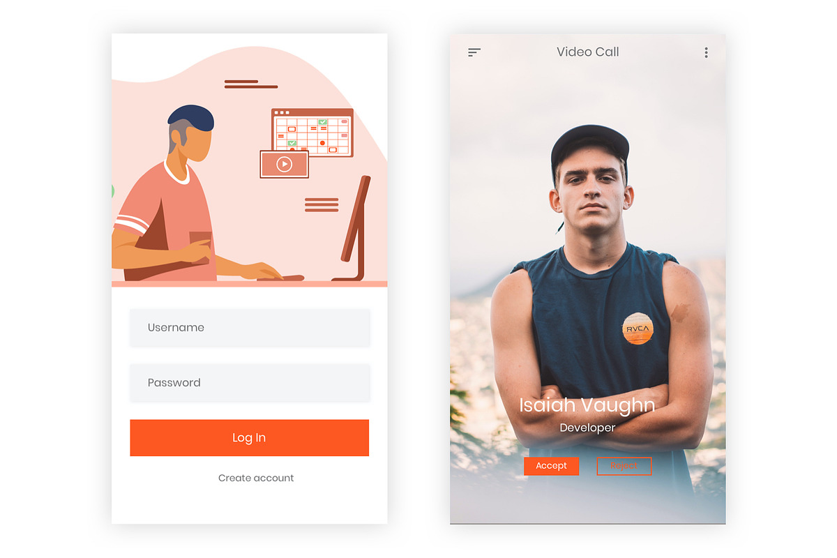 Chatting & Sharing Illustrator App, an UI Kit Template by themelove (Photo 4 of 11)