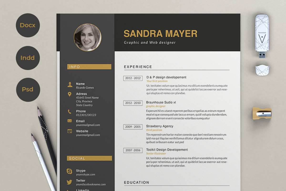 Resume Template B, a Resume Template by sz81 (Photo 1 of 4)
