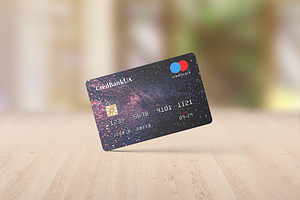 85x55 Landscape Credit Card Mockup