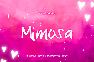Mimosa Handwritten Font + SVG