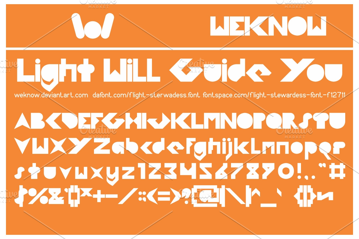 flight sterwardess font preview 2