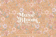 Squirrel Floral Seamless Pastel, a Pattern Graphic by MuseBloomDesigns (Thumbnail 2 of 7)