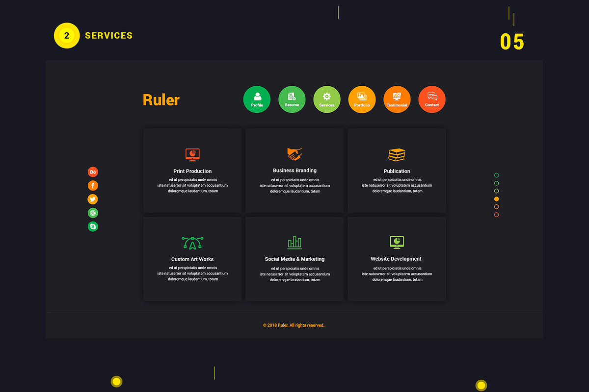 Ruler Vcard CV Resume HTML Template, a HTML Template by RiveupDigital (Photo 6 of 7)