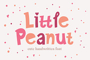 Little Peanut Handwritten Font, a Script Font by BarcelonaShop (Thumbnail 1 of 10)