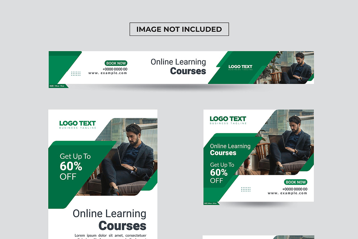 Online Learning Courses Banner, a Social Media Template by MRI STUDIO