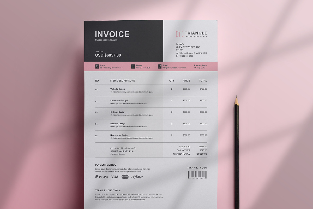 Invoice, a Stationery Template by TelaTemplates (Photo 5 of 9)