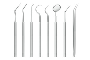 3D dental care tools set isolated on, an Object Illustration by art PVP - market