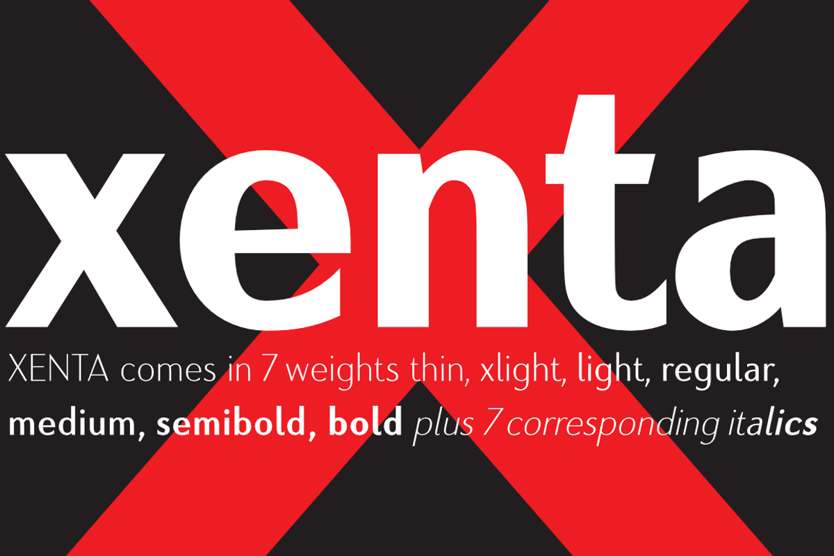 Xenta Sans fonts, a Sans Serif Font by Wiescher Design (Photo 2 of 8)
