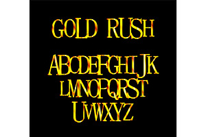 Gold Grand Opening text effect.