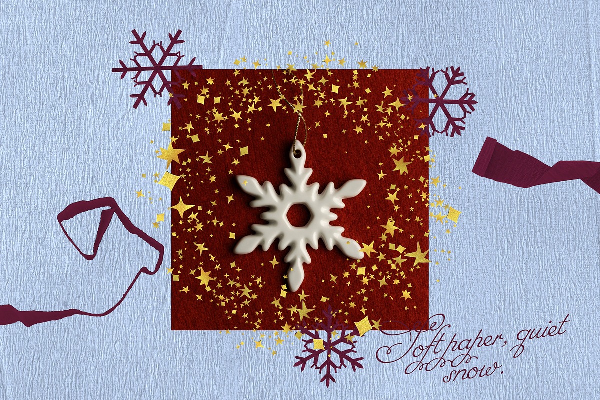 Crepe Snowflakes and Glitter Stars, an Object Graphic by Anzhelika (Photo 6 of 12)
